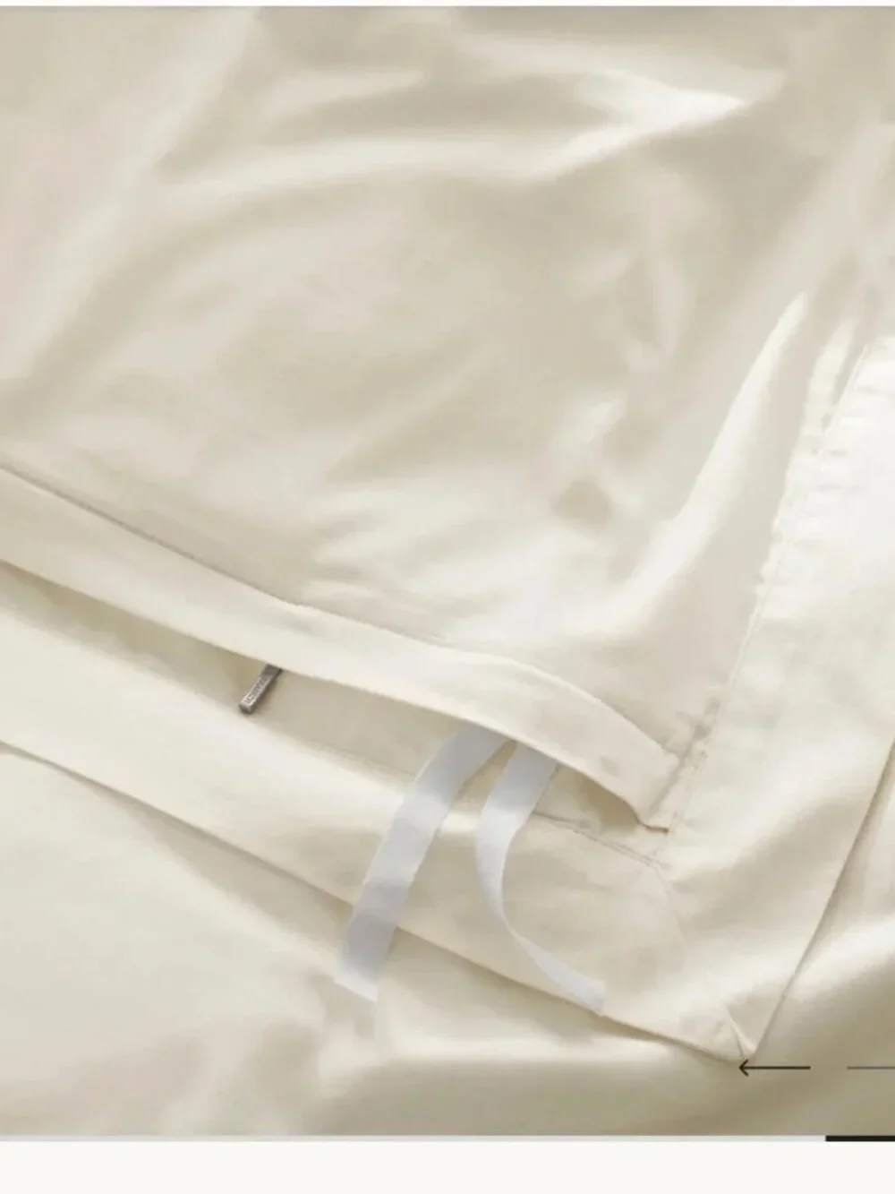 Boll & Branch Signature Hemmed Organic Cotton CREAM KING Duvet Cover Set. 2 Sham